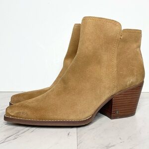 Sam Edelman Welles Golden Caramel Suede Bootie 10M
